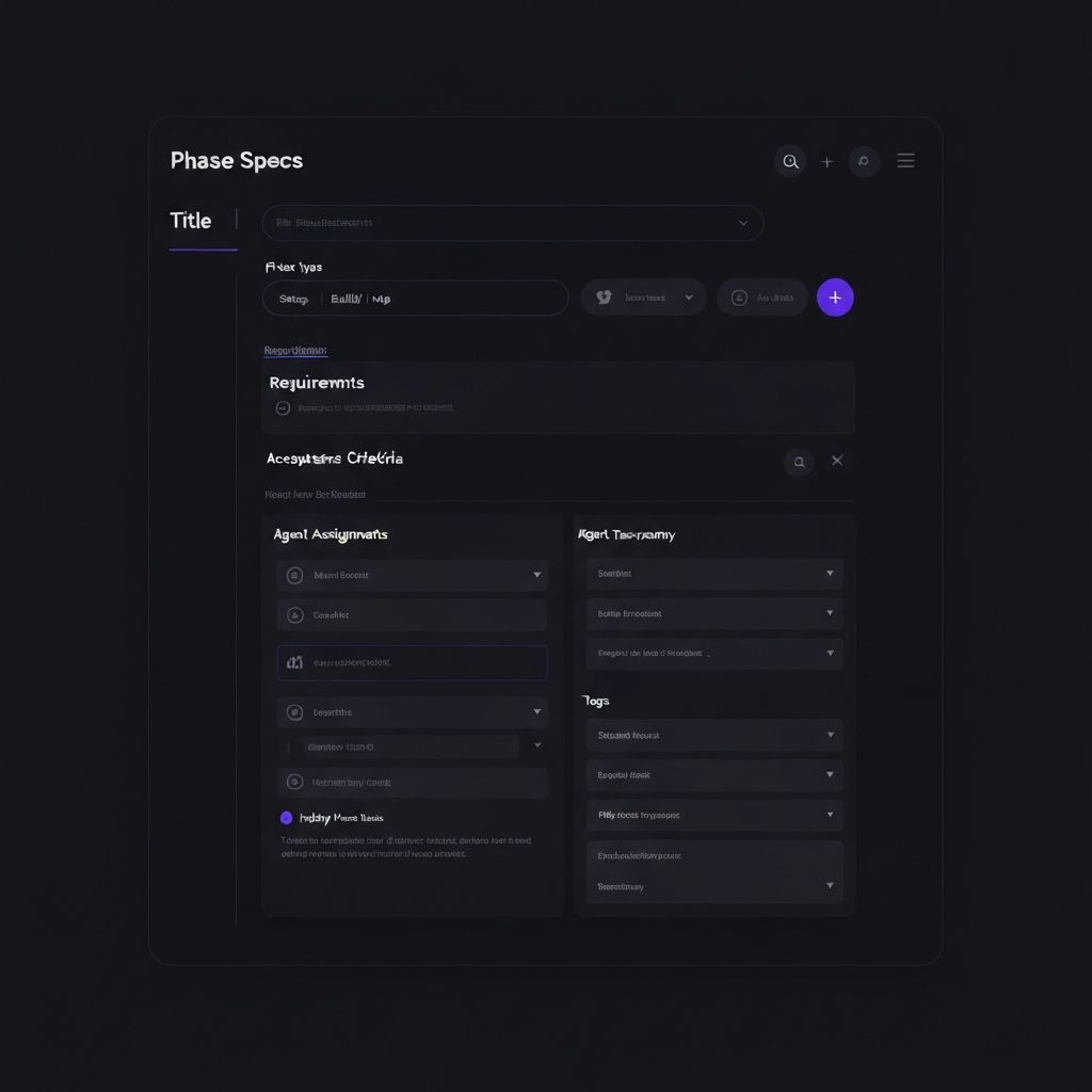 Praxis Phase Specs Interface